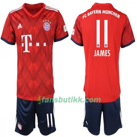 Fotballdrakt FC Bayern München James Rodriguez 11 Barn Hjemmetrøye 2018-2019 Kortermet